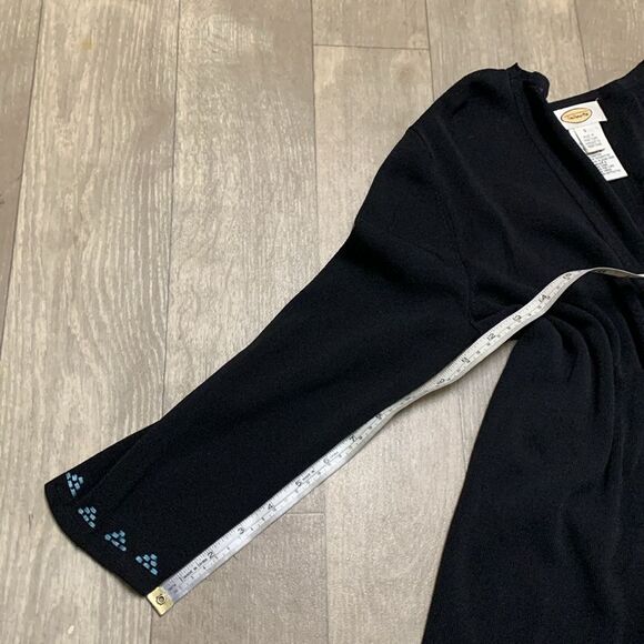 NWOT Talbots Embroidered Floral Button Down‎ Cardigan 3/4 Sleeve Sweater - Picture 7 of 8